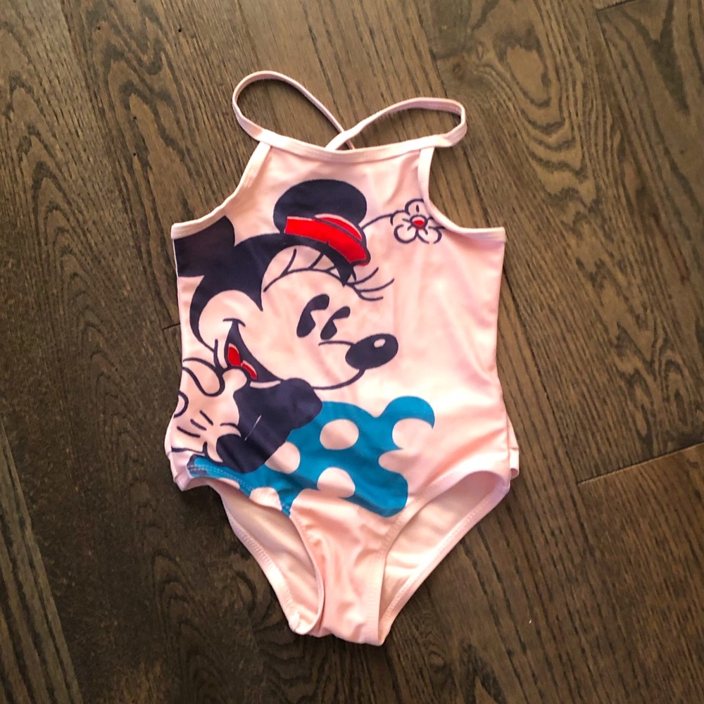 Junk Food Vintage Minnie Mouse Ruffle bathing suit